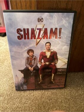 DC Shazam! DVD Back Cover – Red, Blue, Gold